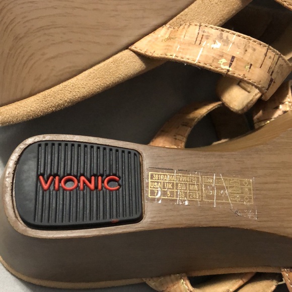 Vionic Wedge Sandals Size 8 NWOT - Picture 6 of 7